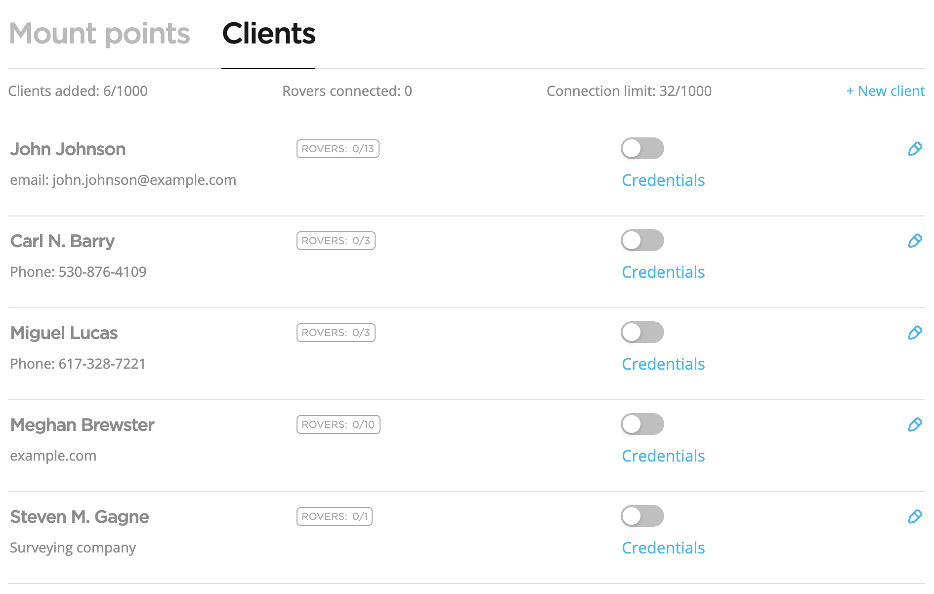 Aggiungere un nuovo cliente