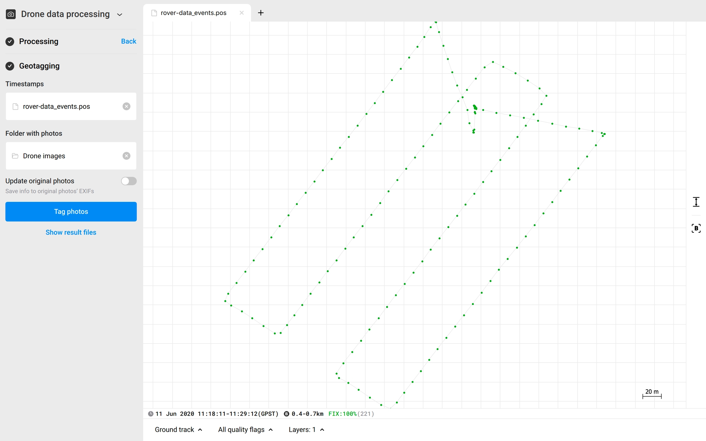 Processo di geotagging delle foto