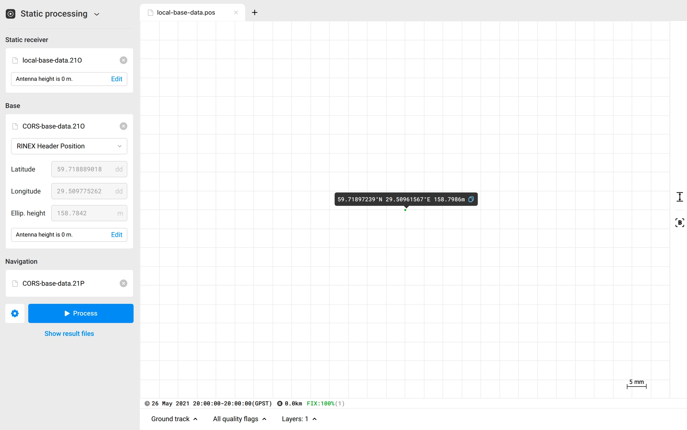 Punto elaborato mostrato sulla trama