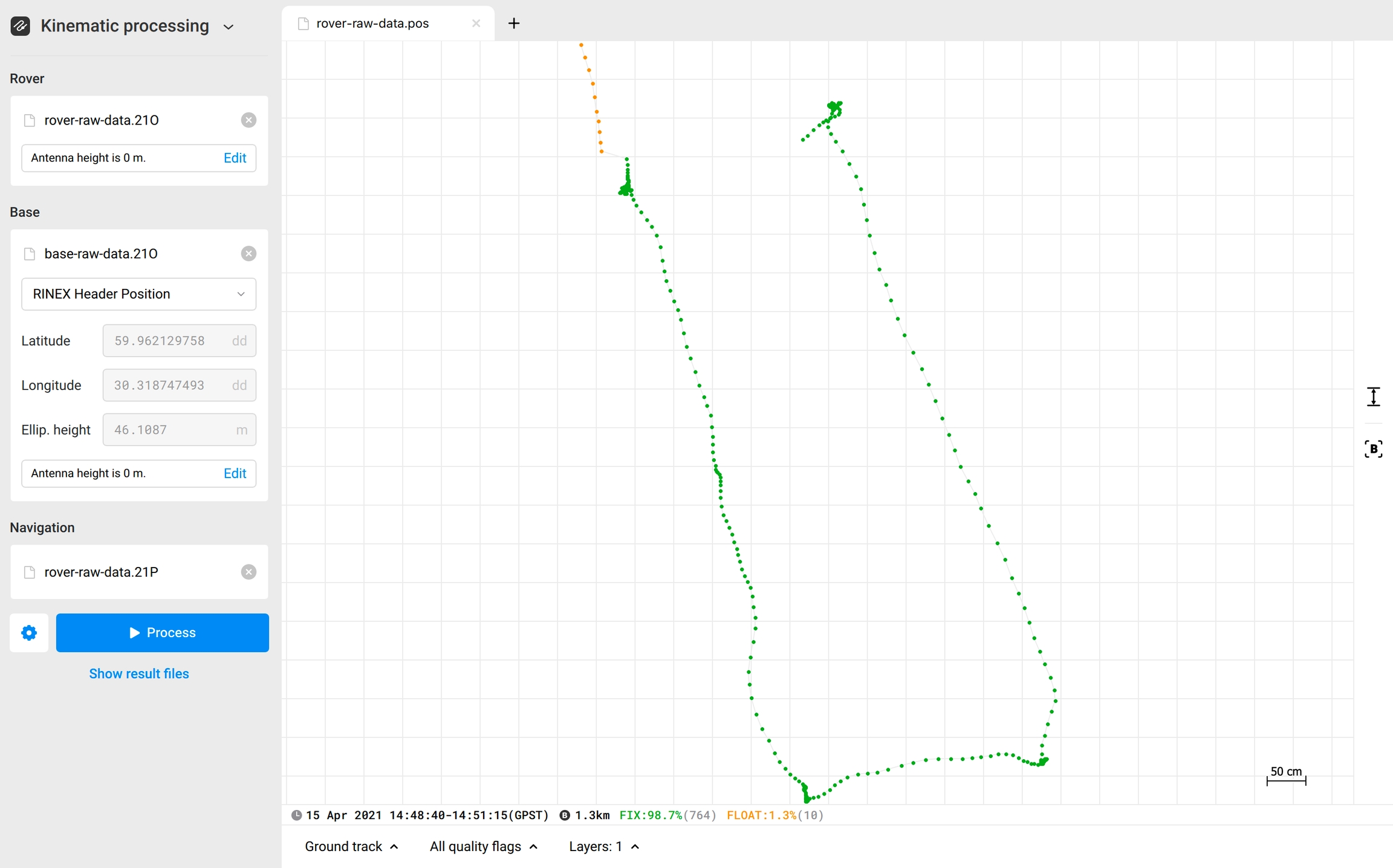 File processato e pronto per essere mostrato sul grafico