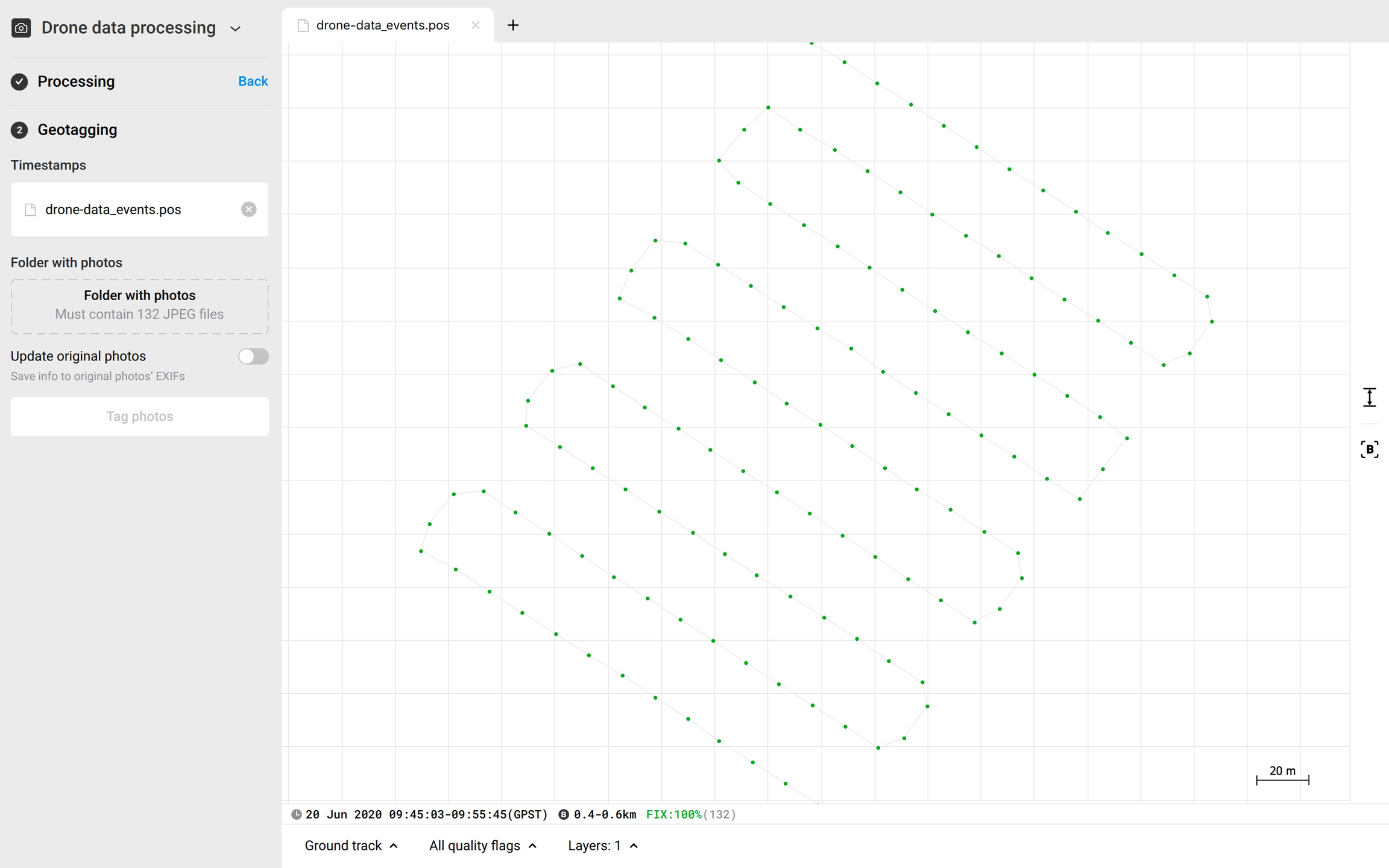 Elaborazione dei dati e visualizzazione sulla trama