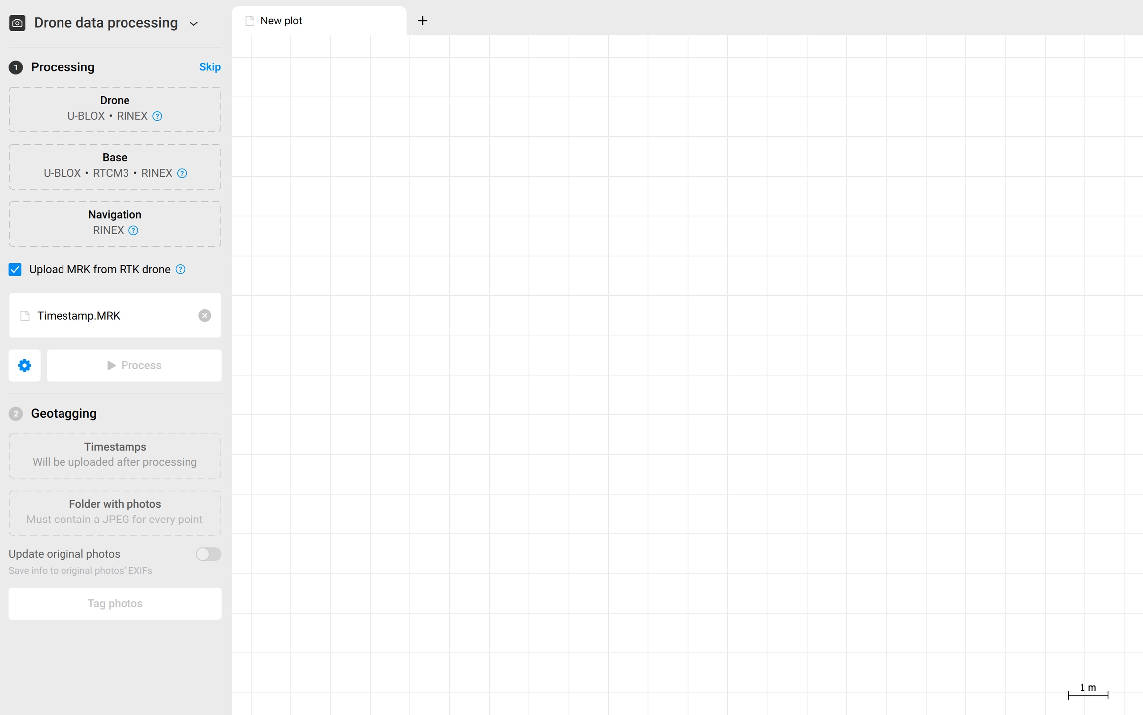 Aggiunta del file.mrk del drone