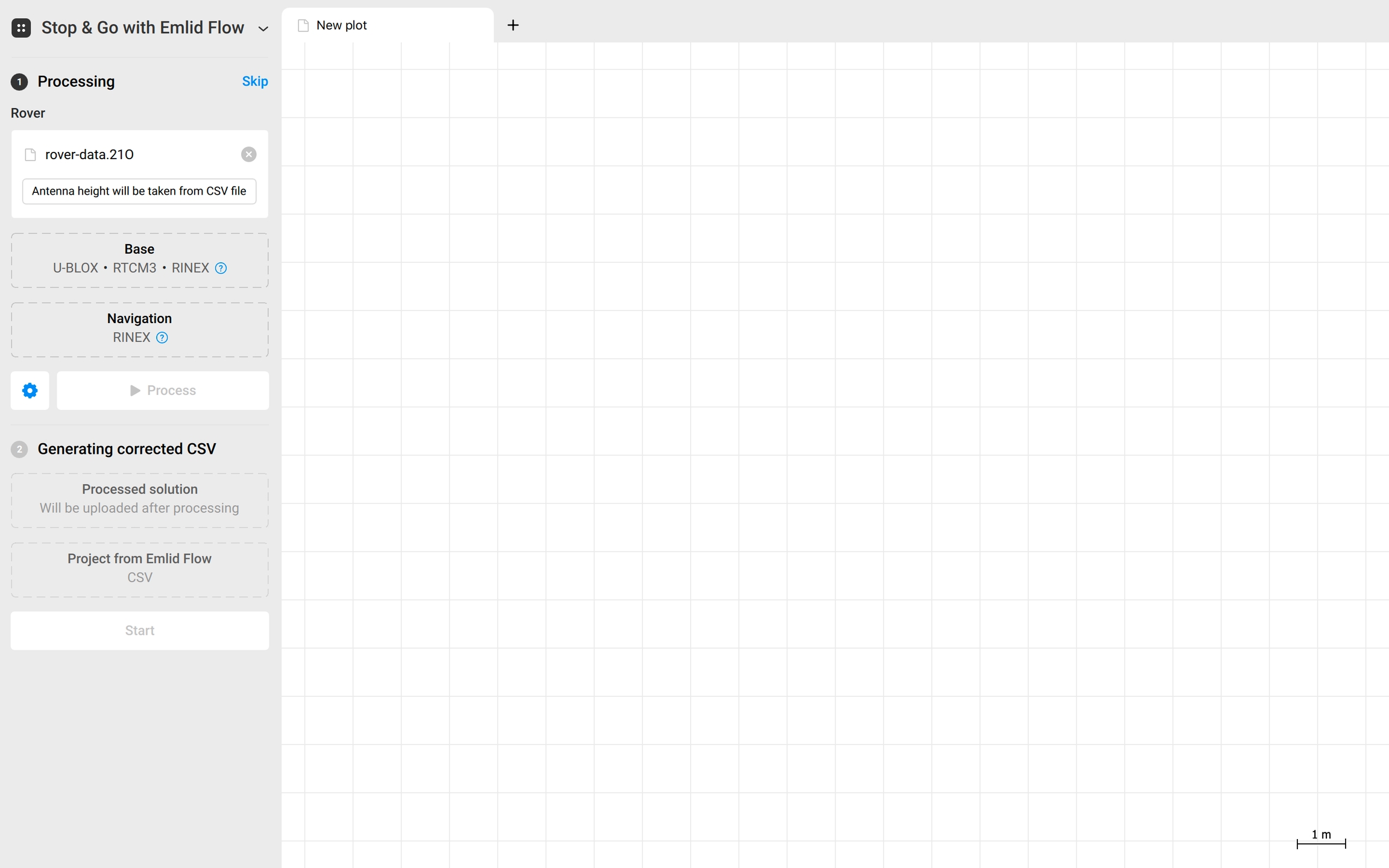 Altezza dell'antenna ricavata dal file CSV