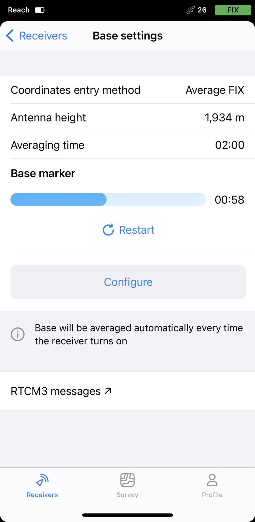 Caricamento dati in Base marker