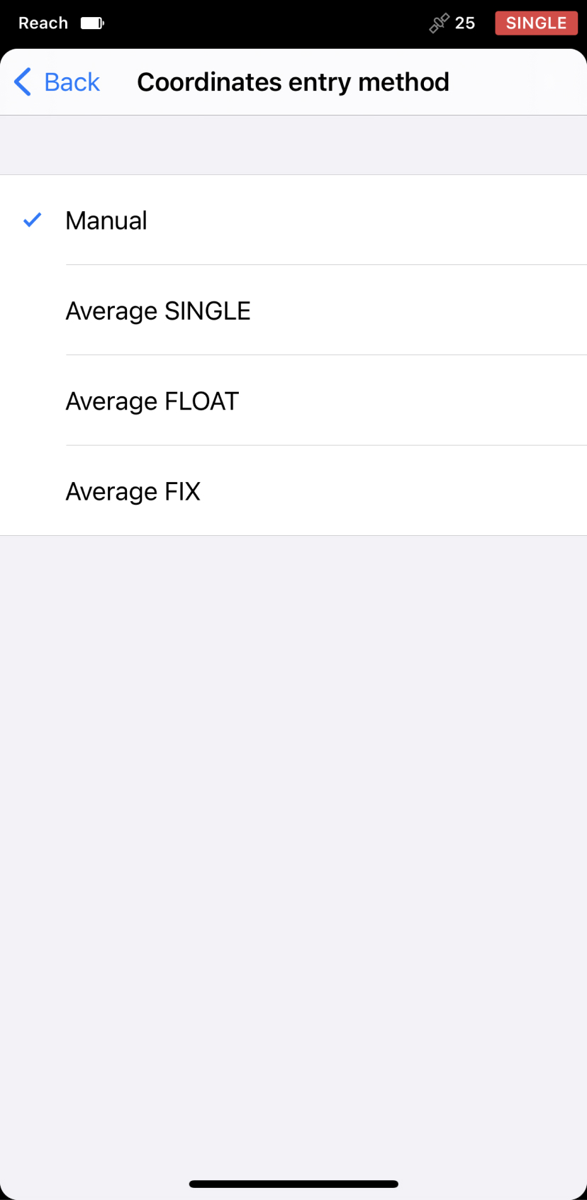 Metodo di trascrizione manuale delle coordinate