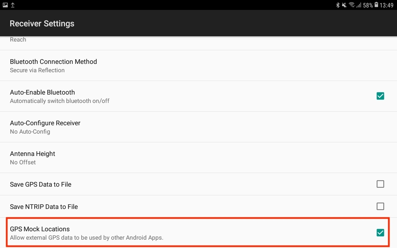 Attivazione di GPS Mock Locations (posizioni fittizie)
