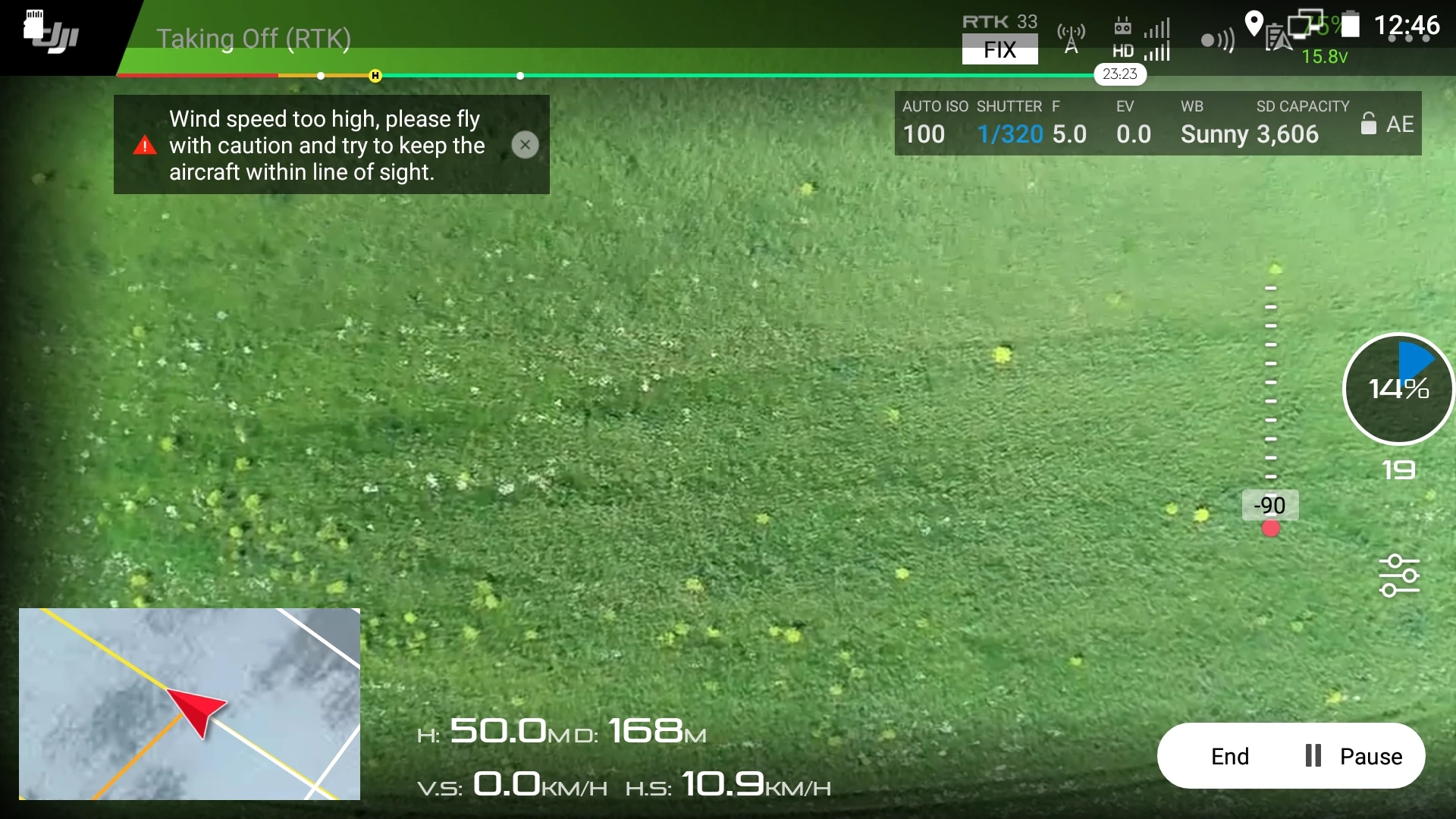 Dopo aver configurato Reach RS3 come Base e il drone RTK come Rover sei pronto per volare