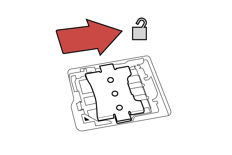 Sblocco della copertura metallica per l'inserimento della scheda SIM