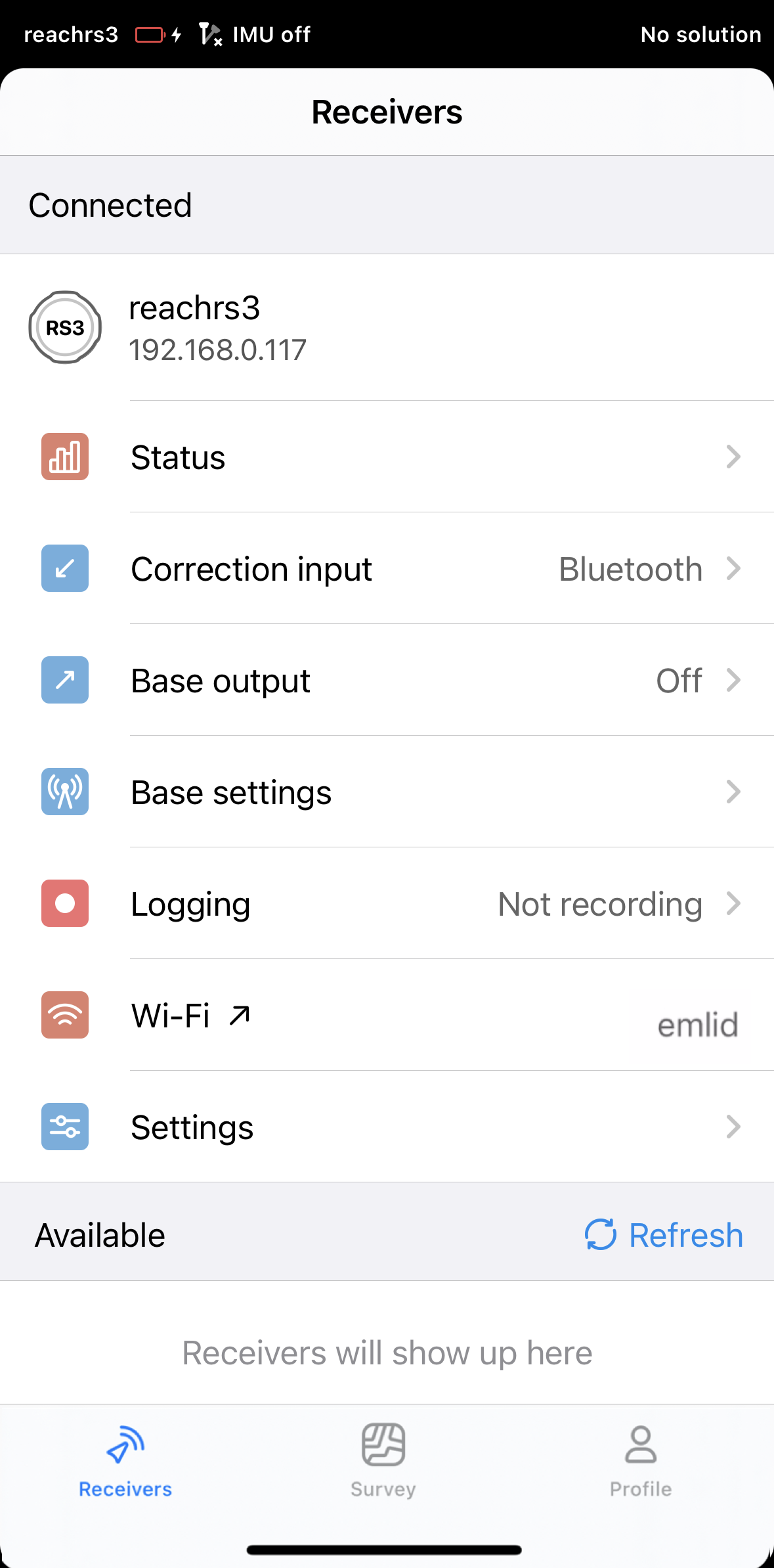 Connettiti al tuo GNSS Emlid Reach RS3