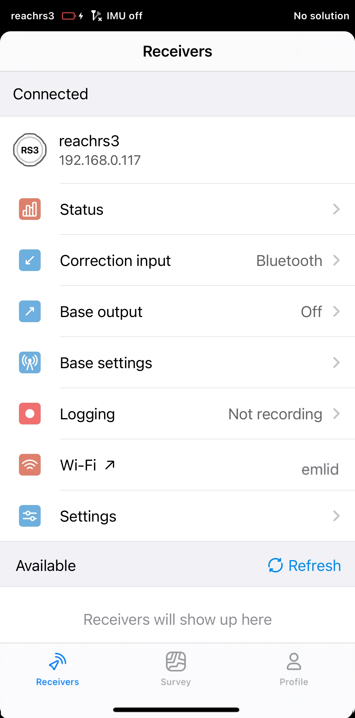 Connettiti al tuo GNSS Emlid Reach RS3