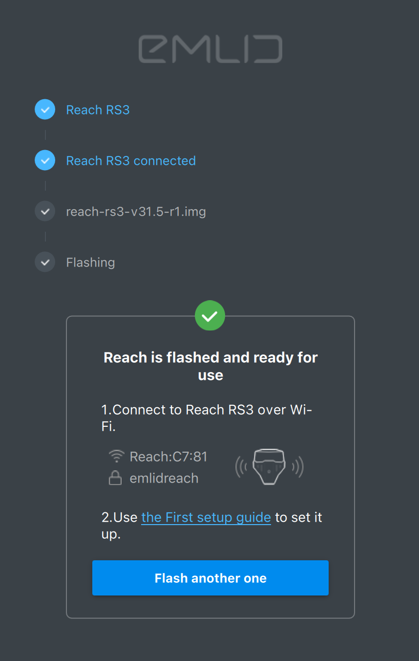 Processo di Flashing concluso