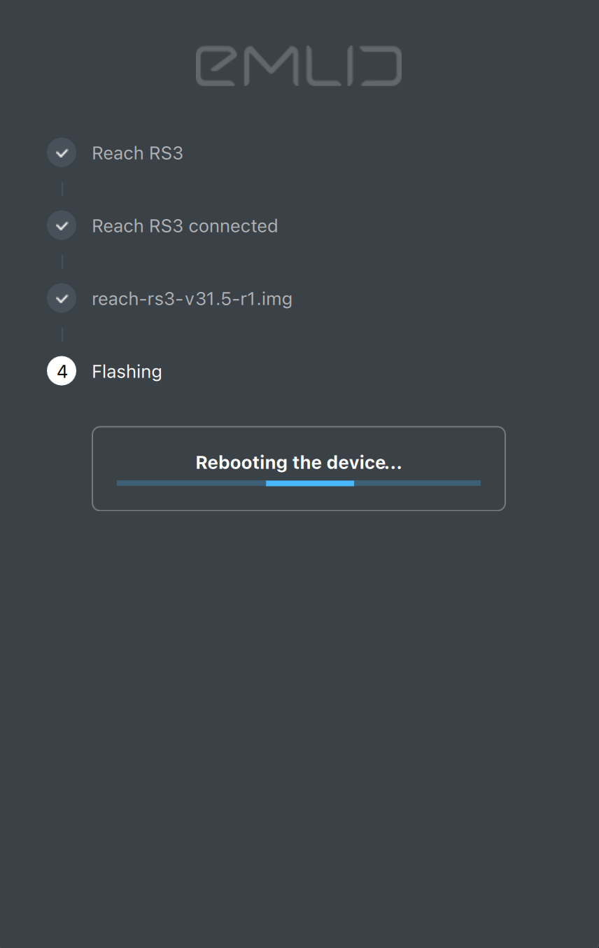 Attendere la fine del Processo di Flashing